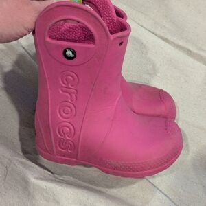 CROCS Kids Fuchsia Rain Boots